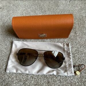 Tory Burch python printed aviator sunglasses